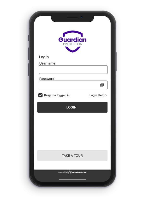 Screenshot from the Guardian Protection app