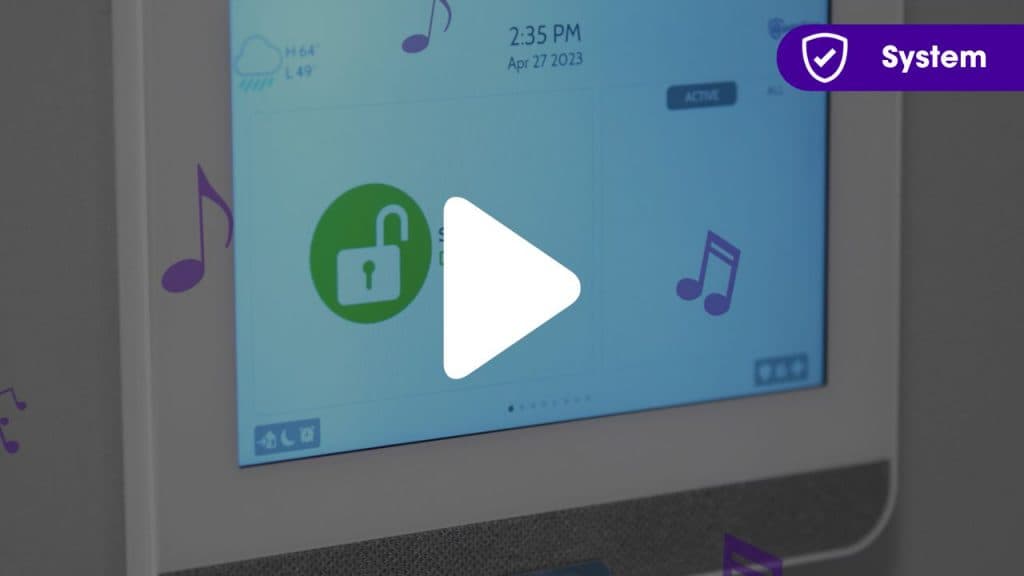 Guardian Protection panel being used as a Bluetooth speaker