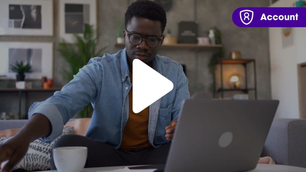 Man managing his Guardian Protection billing statement