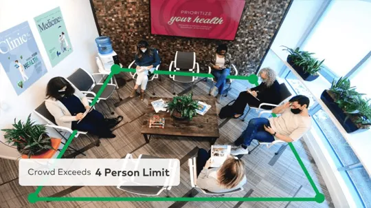 Guardian Protection business camera counting crowd size