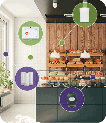 Guardian Protection devices highlighted in a small business setting