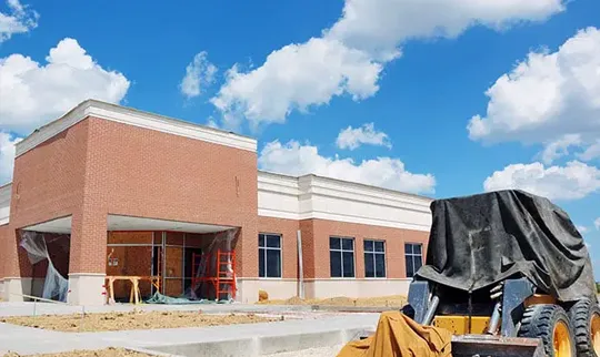 Construction site with equipment