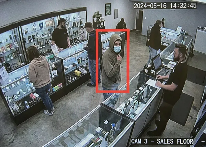 Suspicious person being identified by AI enhanced video monitoring.