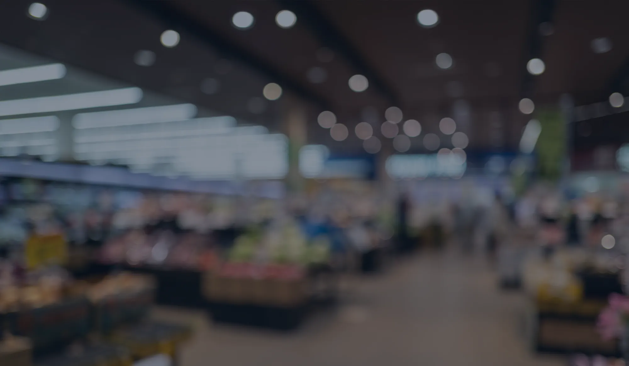 Blurred image of a grocery store interior