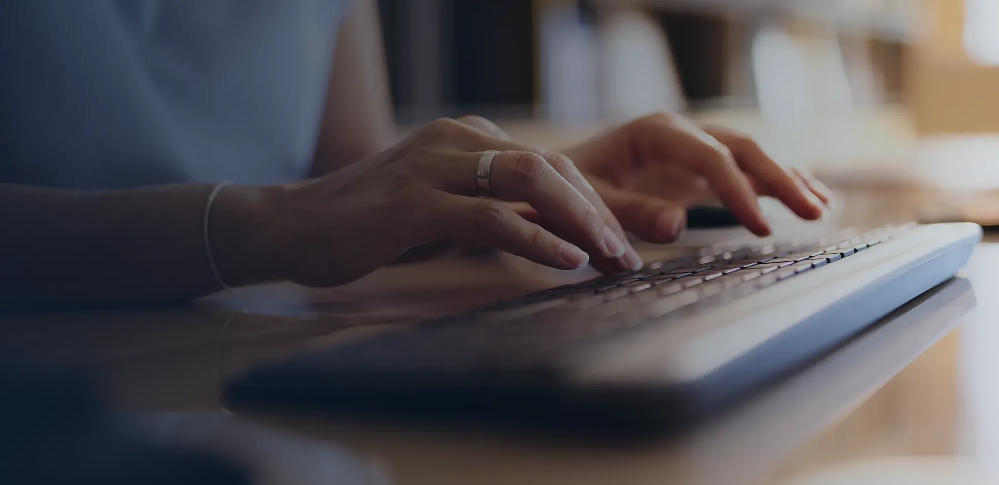 Security professional at workstation