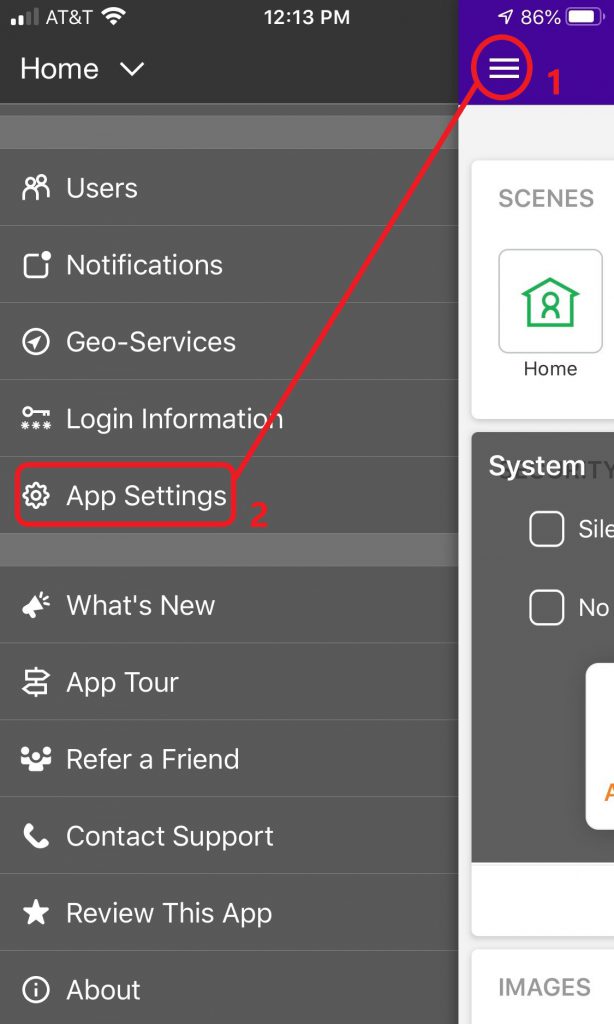 Siri app settings