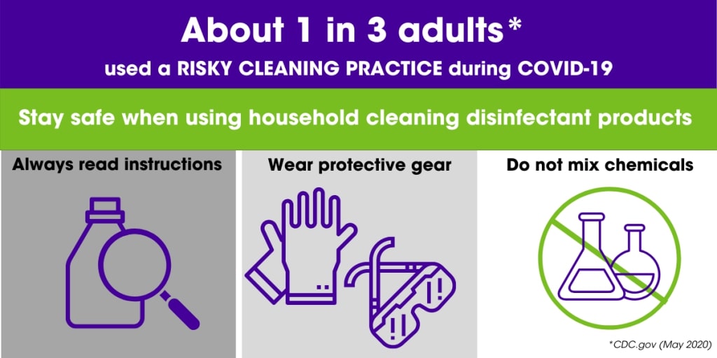 Guardian Protection infographic providing safe cleaning tips