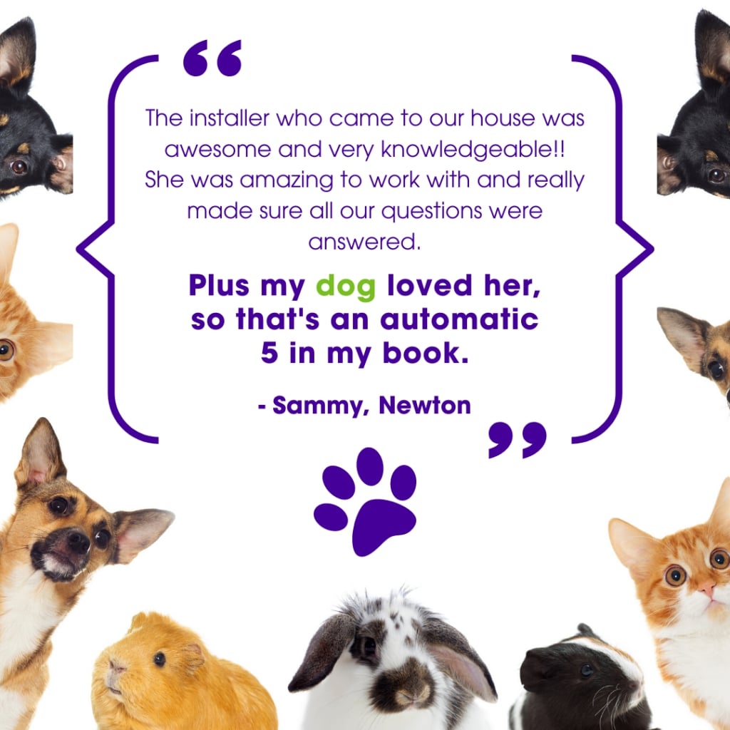 Guardian Protection customer testimonial about pets and Guardian