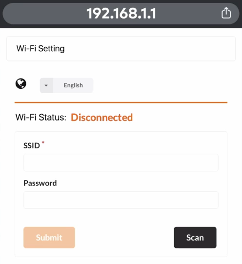 Screenshot from Guardian Protection customer's phone setting up their home security camera with their wifi