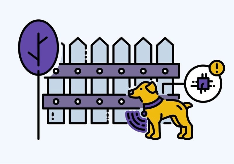 A graphic depicts how geo-fencing works to protect Guardian Protection customers' pets.