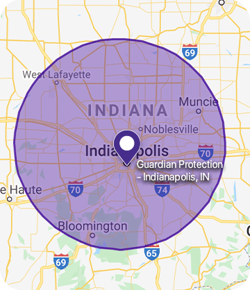 Map of Indianapolis and surrounding area