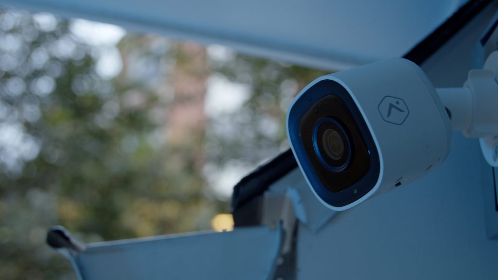 Guardian Protection's outdoor camera mounted on wall