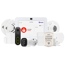 Package of security equipment, outdoor camera, video doorbell