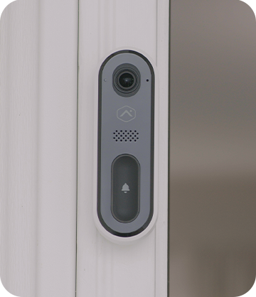 Video doorbell camera installed on home's front door