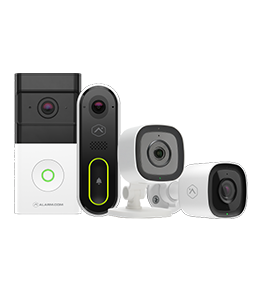 Guardian protection video doorbells, outdoor security camera, and indoor security camera