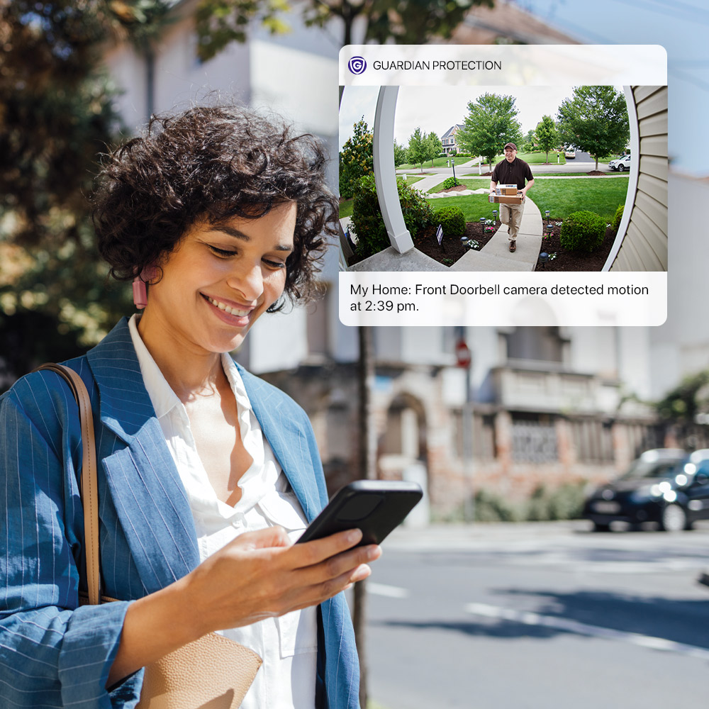 Guardian Protection notification from video doorbell