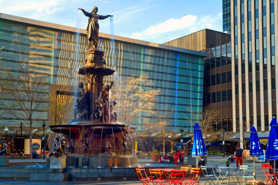 Fountain in Cincinnati, OH.