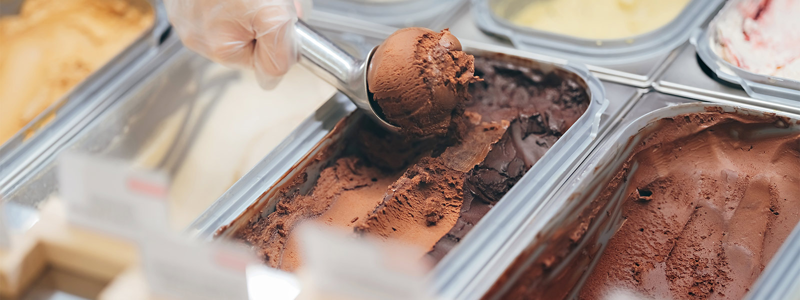 Ice cream being scooped